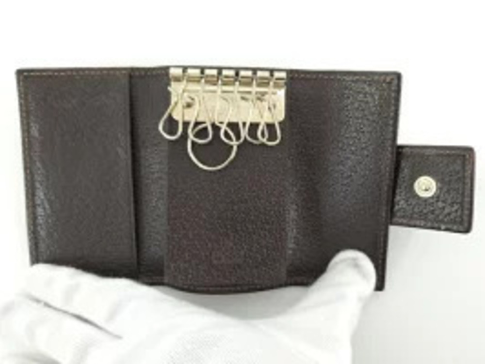 Gucci Wallet GG leather Case canvas Black